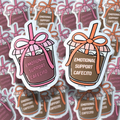 Emotional Support Cafecito Waterproof Sticker