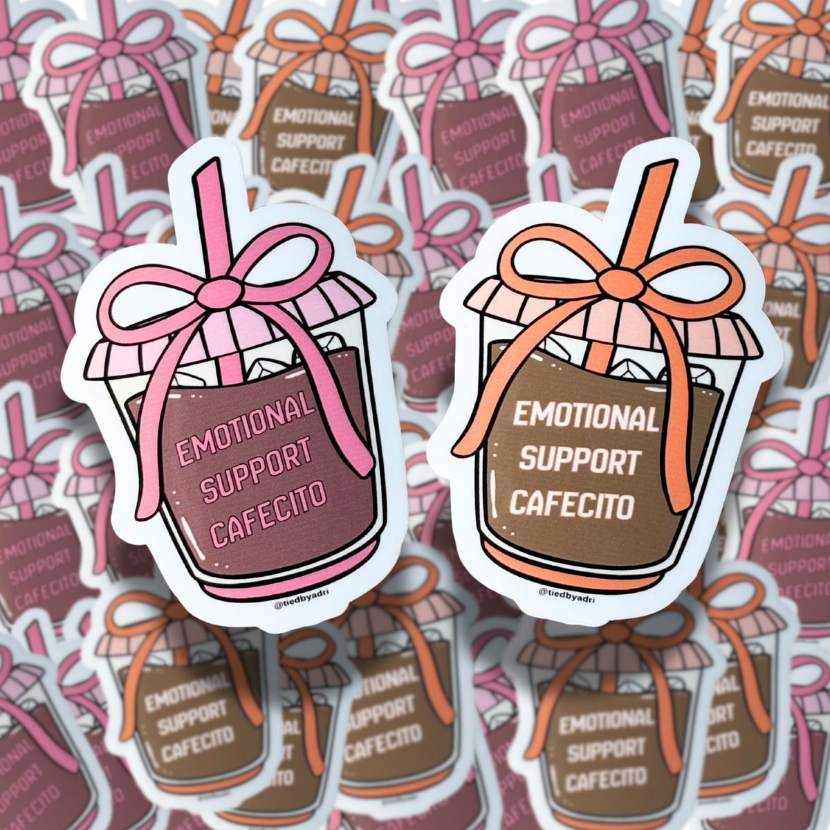 Emotional Support Cafecito Waterproof Sticker
