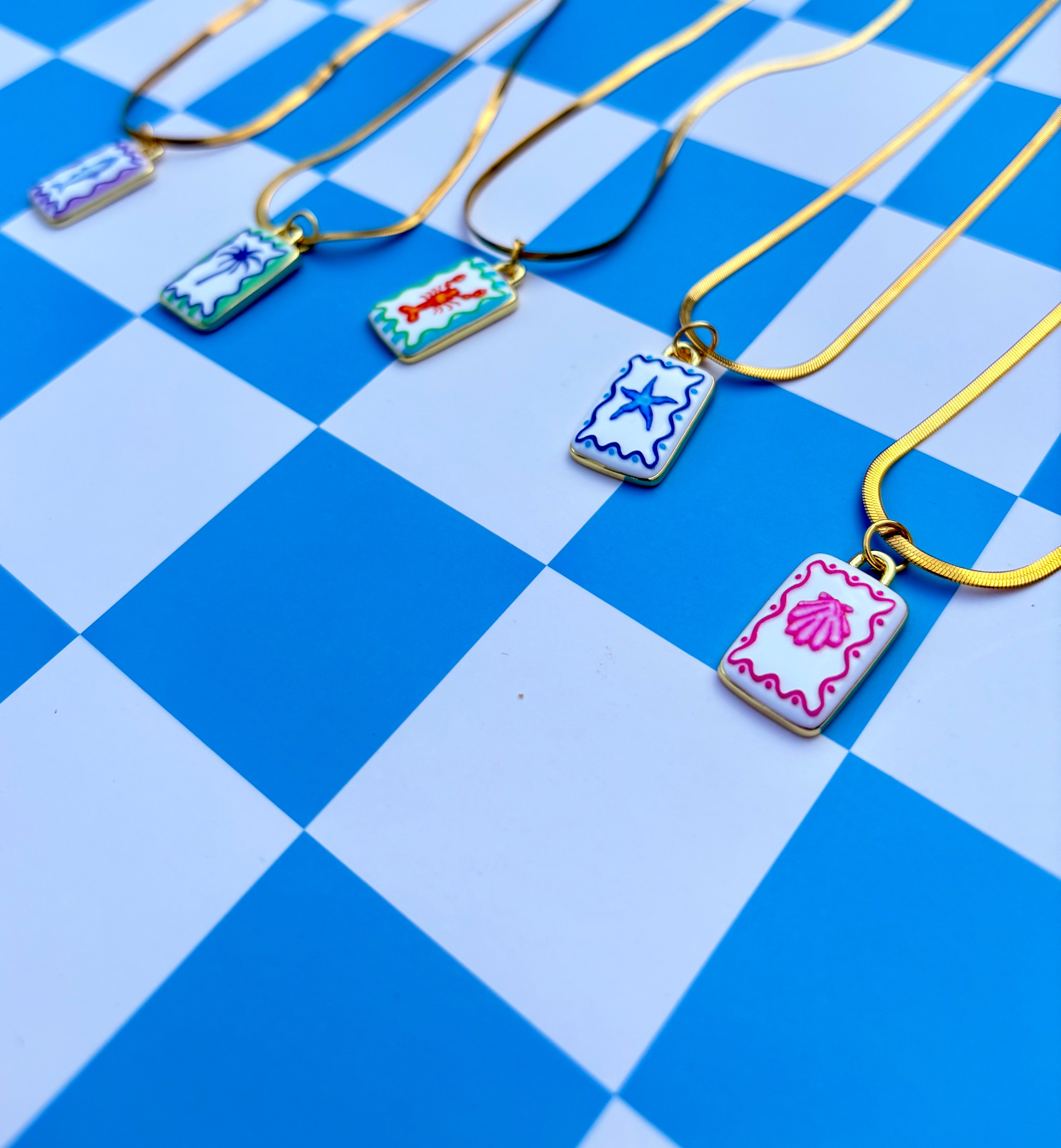 Coastal Tile Necklaces