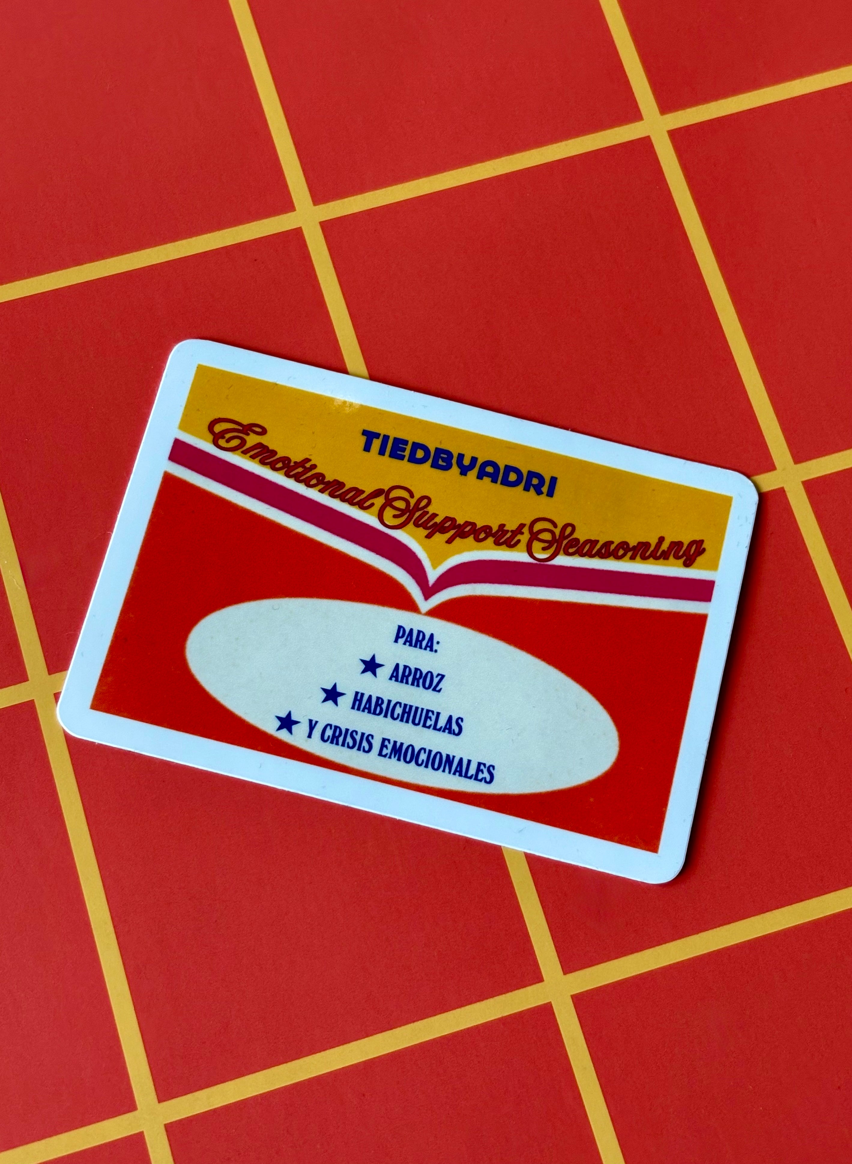Emotional Support Seasoning Waterproof Sticker (SAZON)