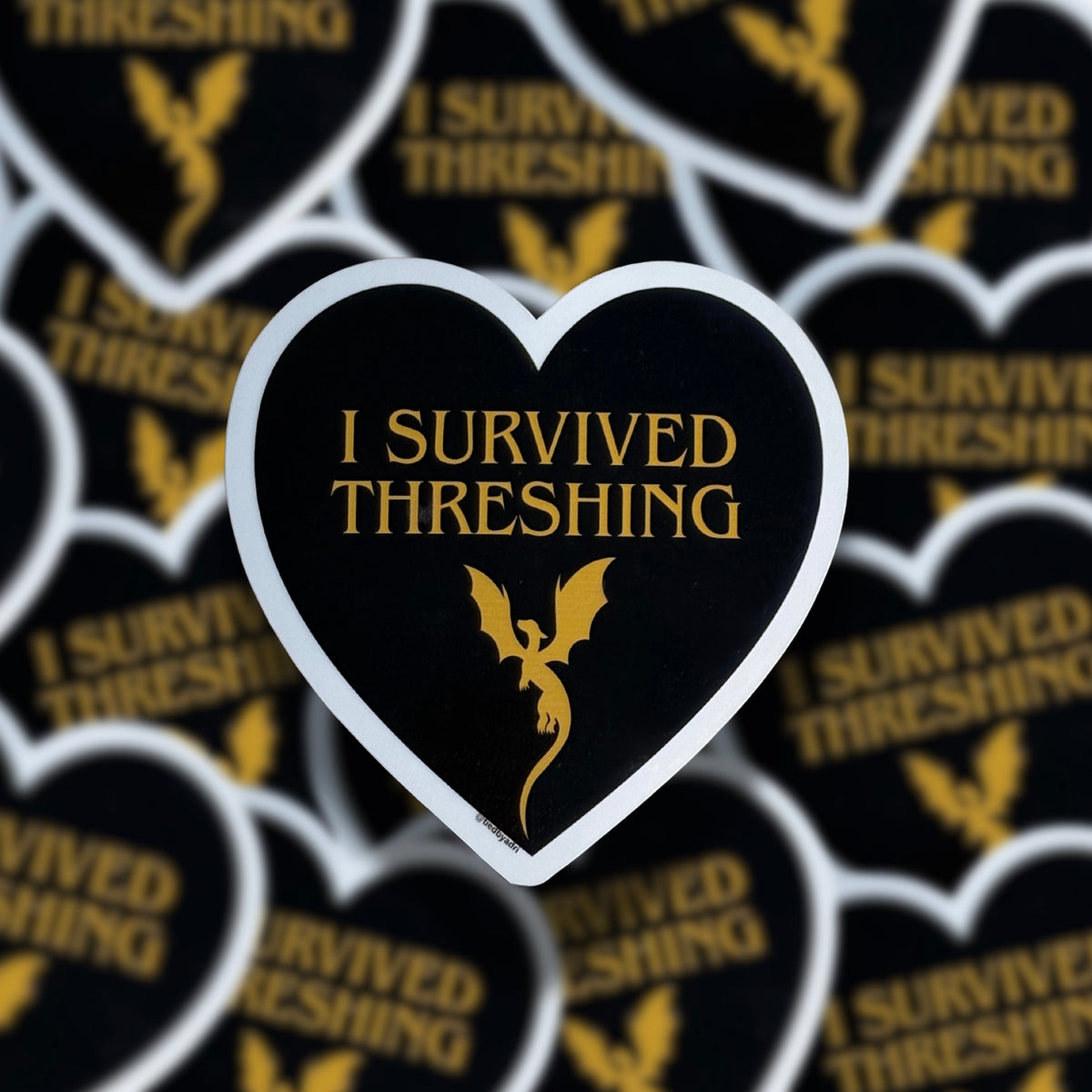 I Survived Threshing Waterproof Sticker