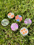 Botanical Floral Pinback Button (Individual)