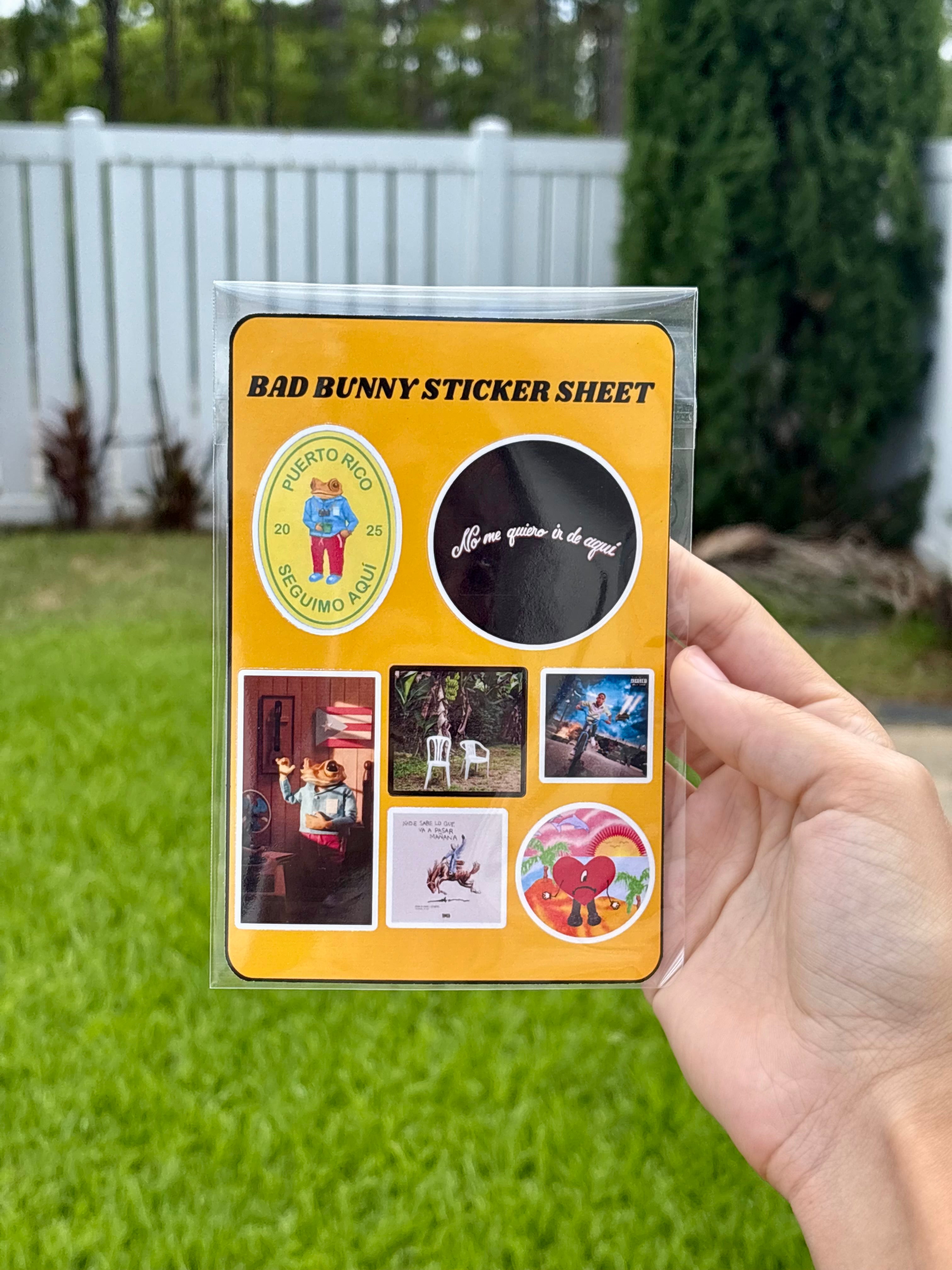 Bad Bunny Sticker Sheet