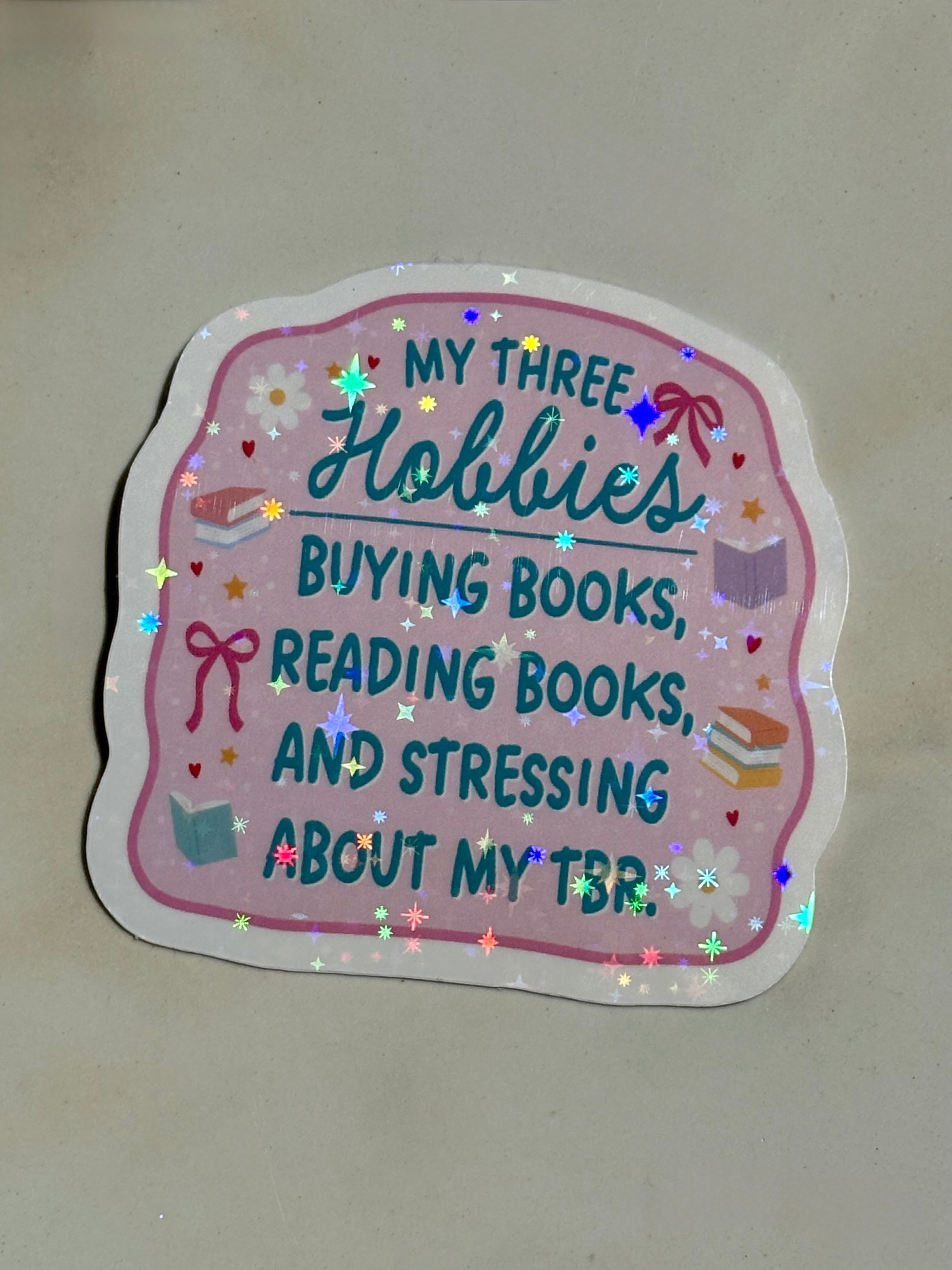 My Three Hobbies Waterproof Sticker