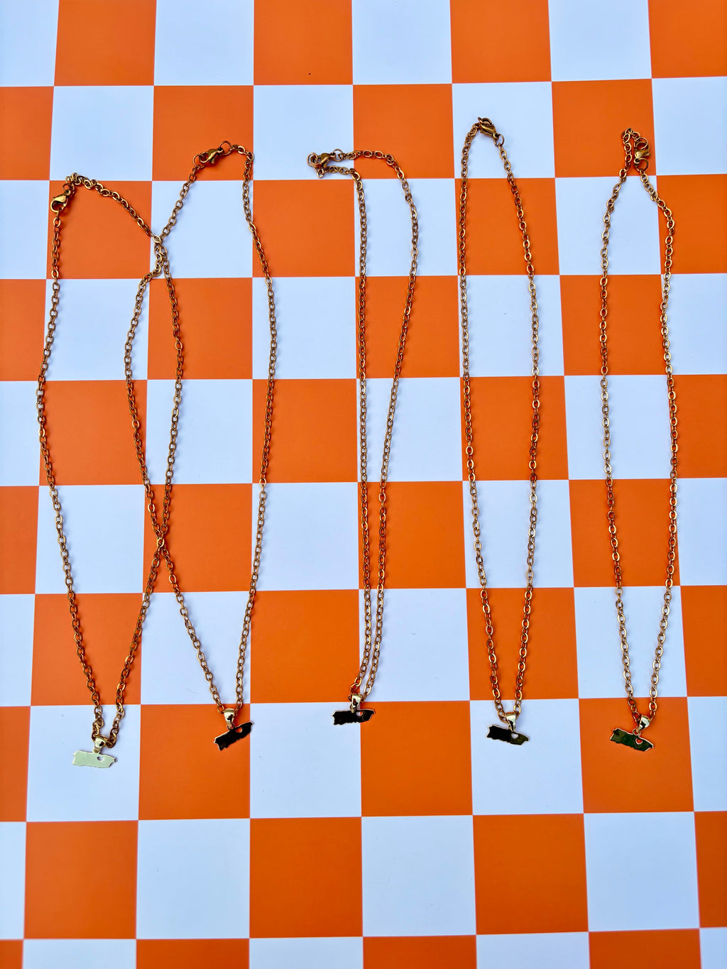 Puerto Rico Silhouette Necklace