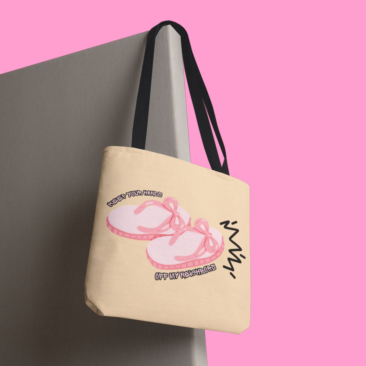 HANDS OFF MY NEIGHBORS tote bag