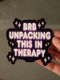 BRB Unpacking Waterproof Sticker
