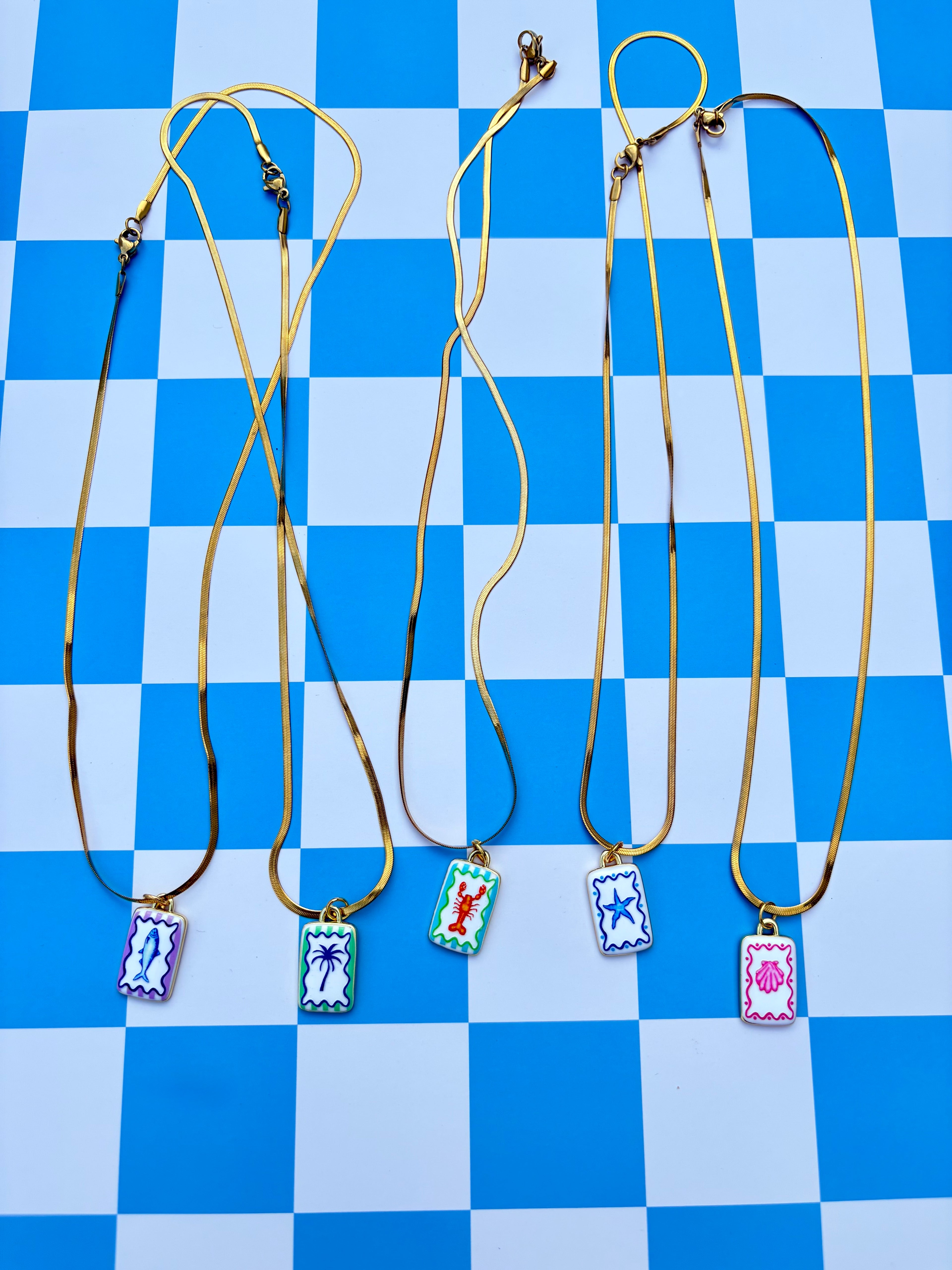 Coastal Tile Necklaces