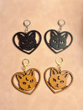 Celestial Kitty Heart Dangles