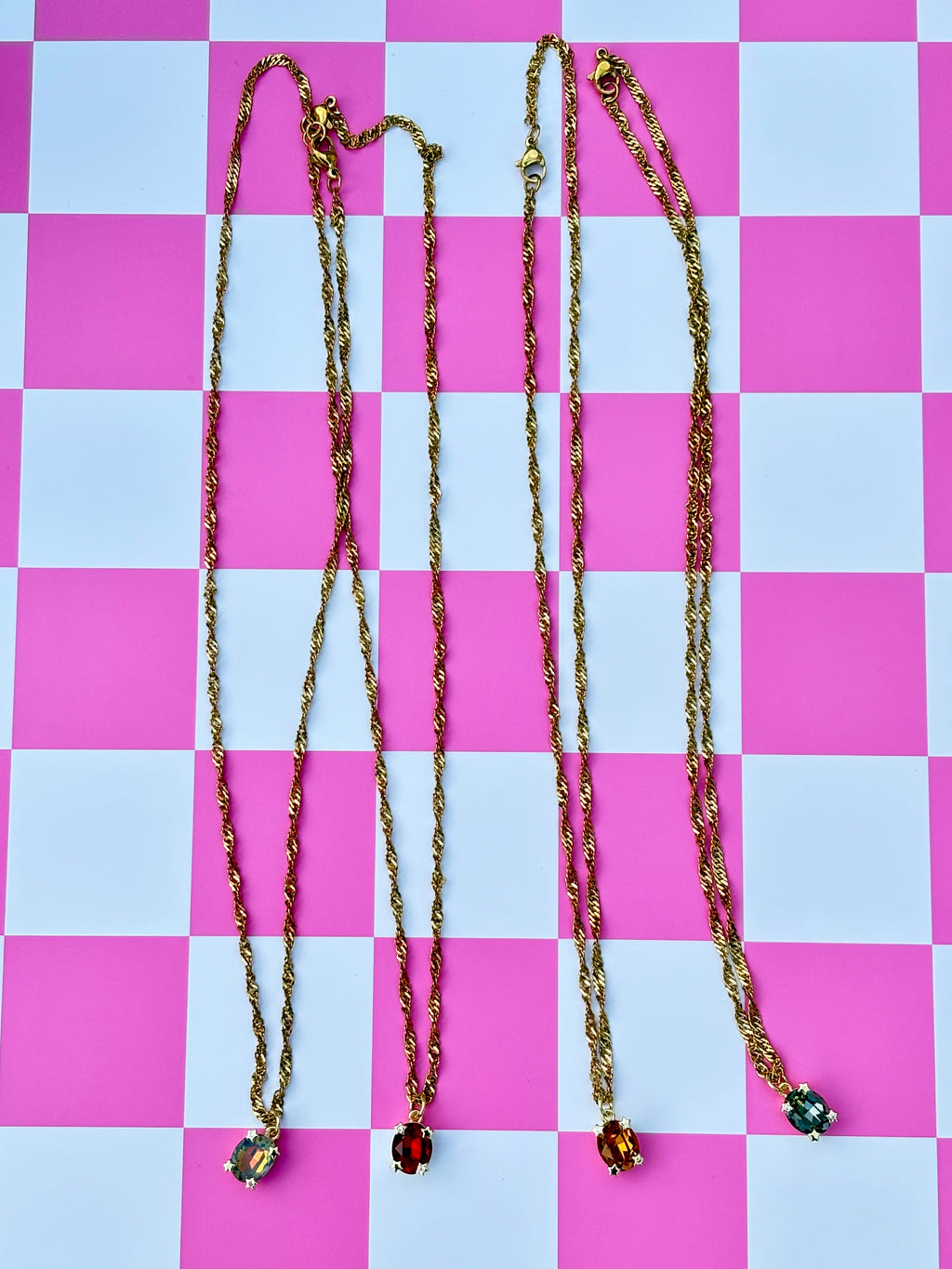 Oval Gemstone Necklaces
