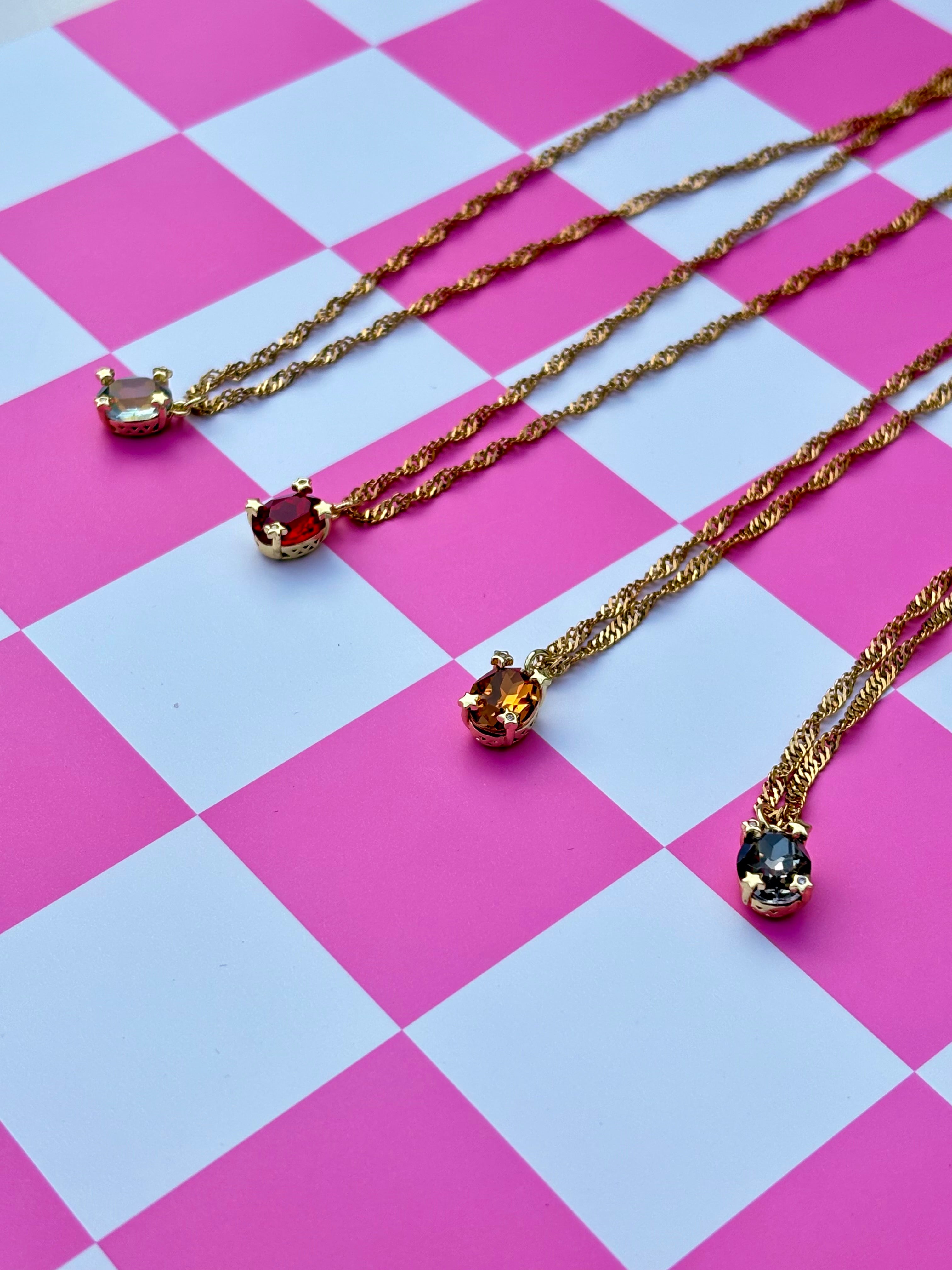 Oval Gemstone Necklaces