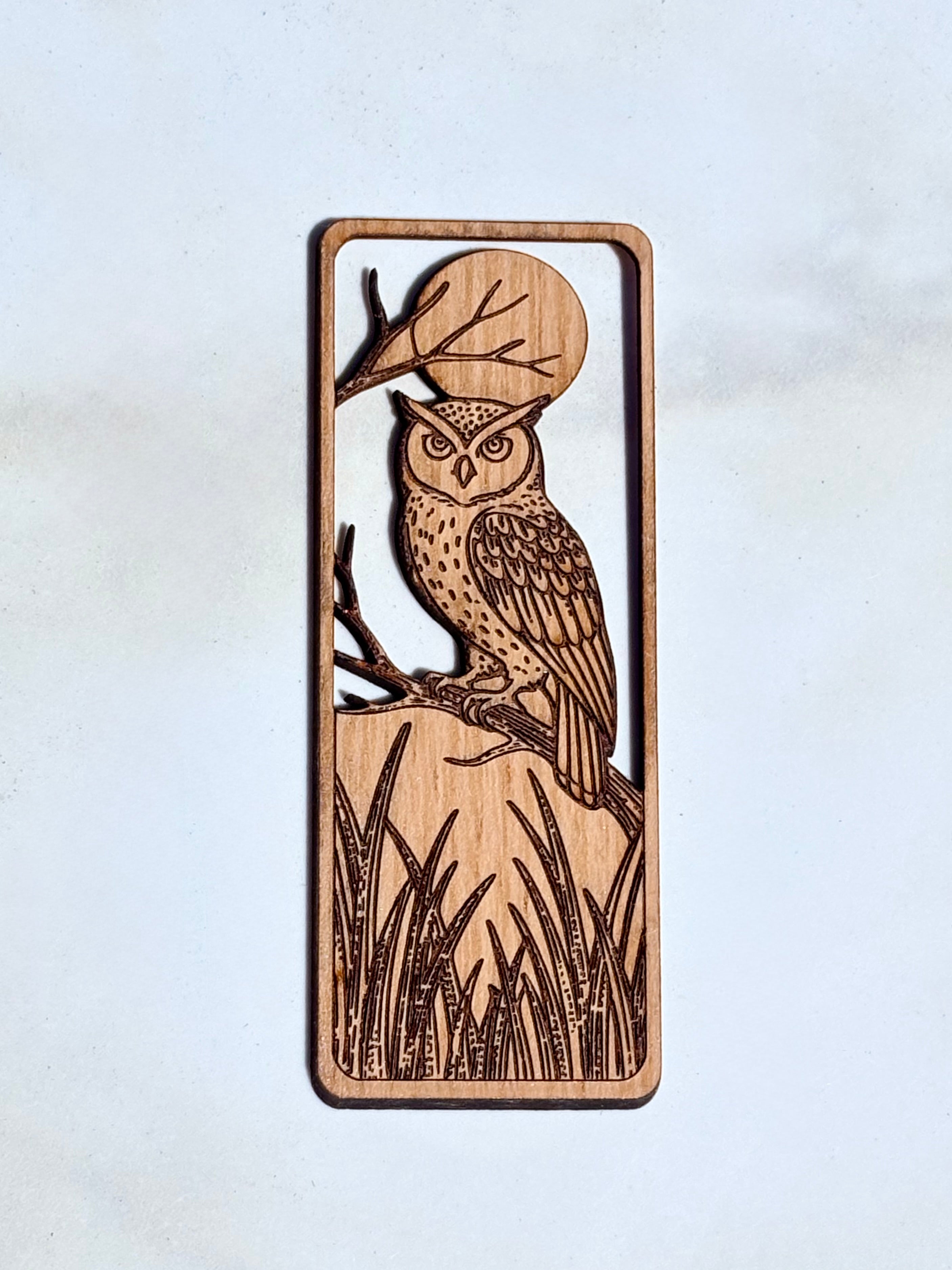 Owl wooden bookmark