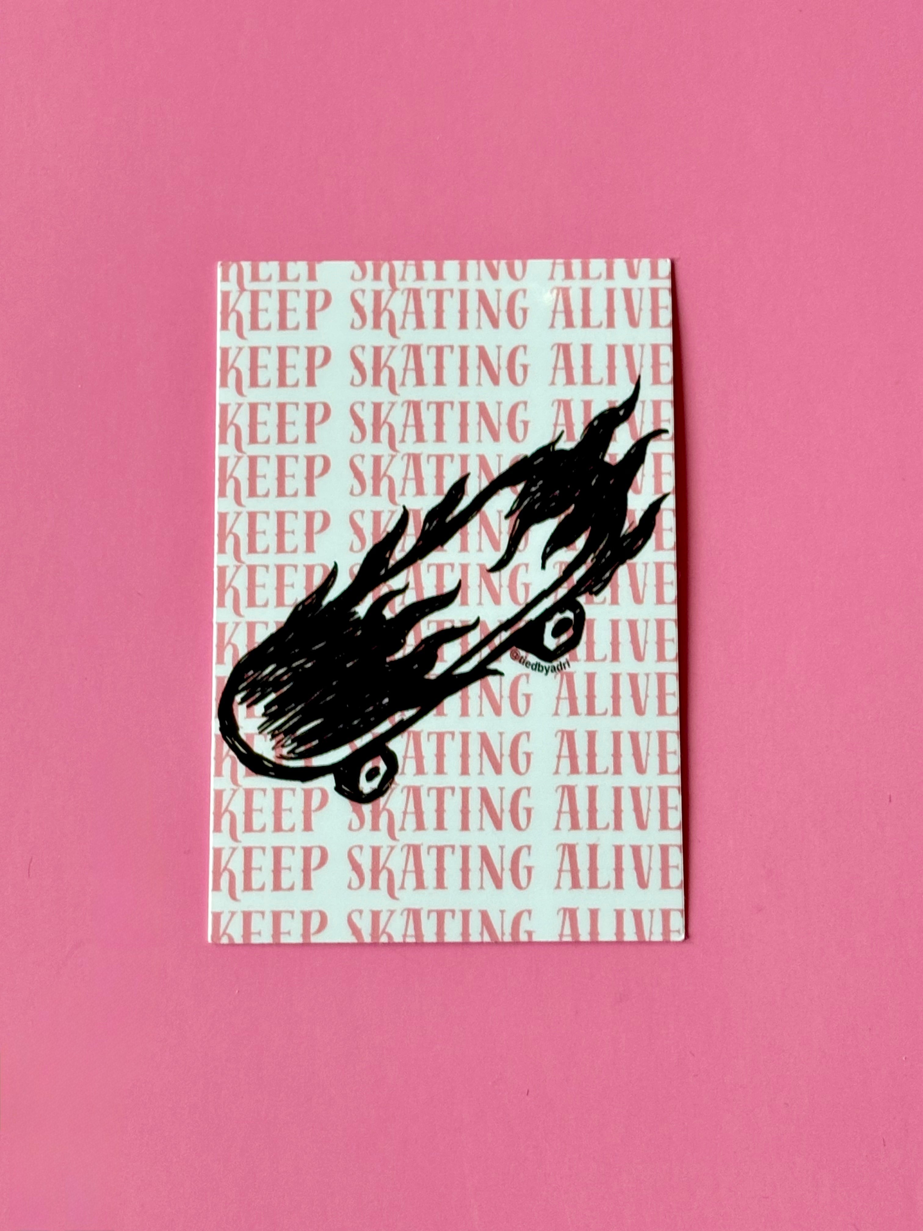 Keep Skating Alive (SKATEBOARD) Waterproof Sticker