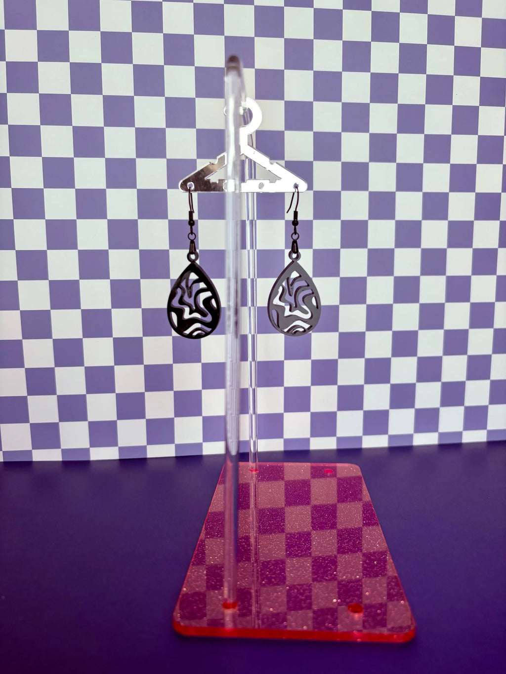 Obsidian Vine Earrings