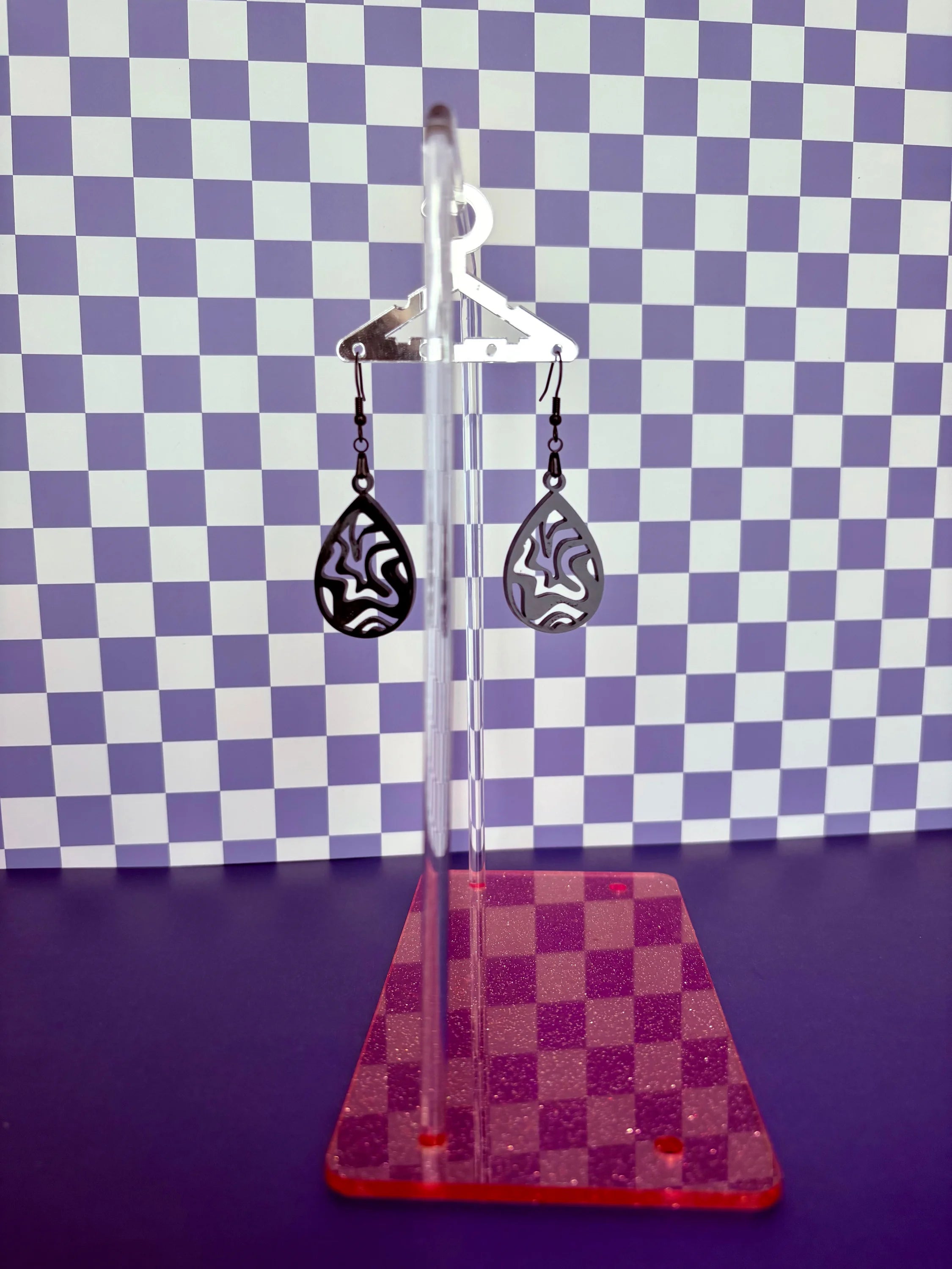 Obsidian Vine Earrings