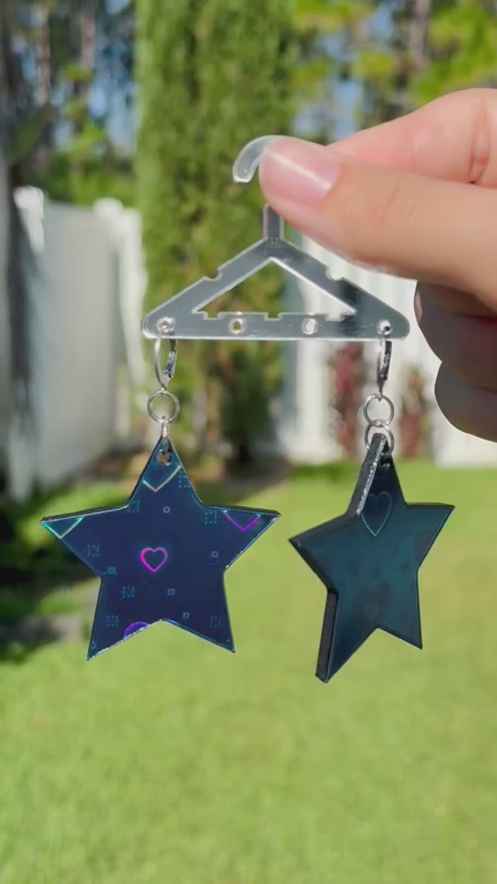 Iridescent Star Earrings