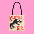 CLEVER GIRL T-REX tote bag